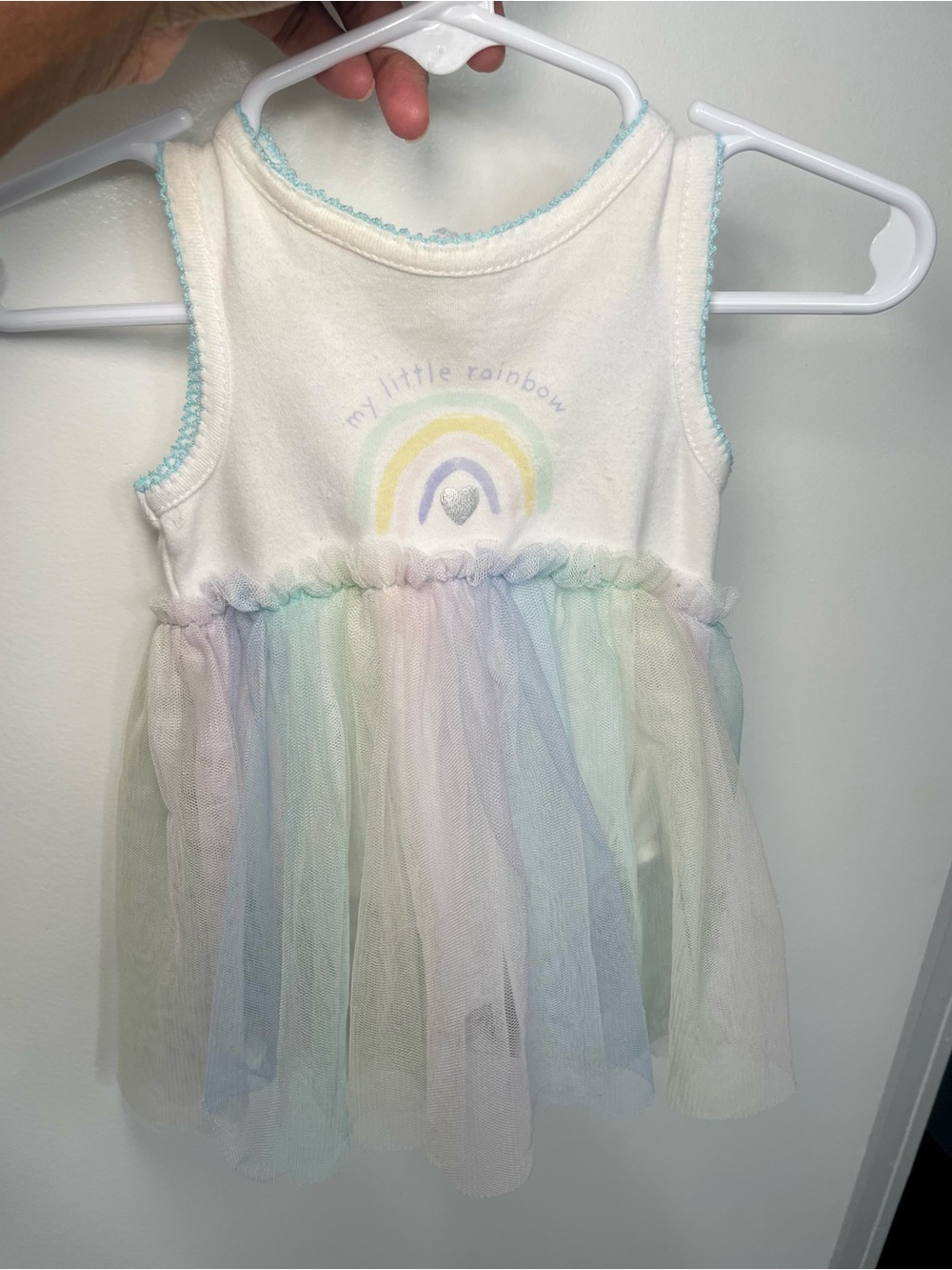 Baby girl Little Rainbow Pastel Tulle Dress Tank Top